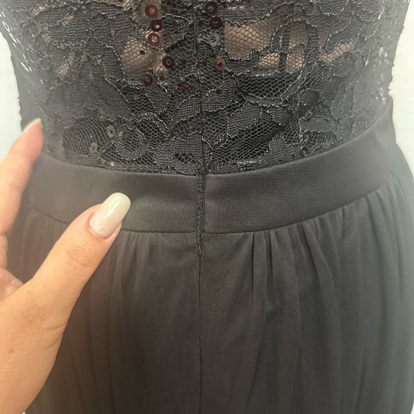 Morgan & Co Black Pleated Halter Gown - Picture 10 of 13